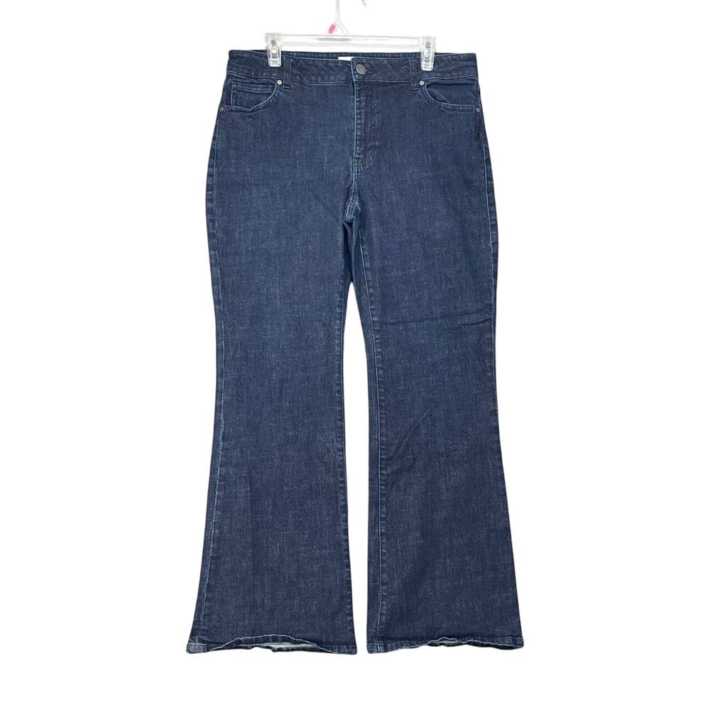 Cabi Blue Trouser Jean Boot-Cut Women’s Sz‎ 12 Stretch Preppy 34/30 Midrise Y2K